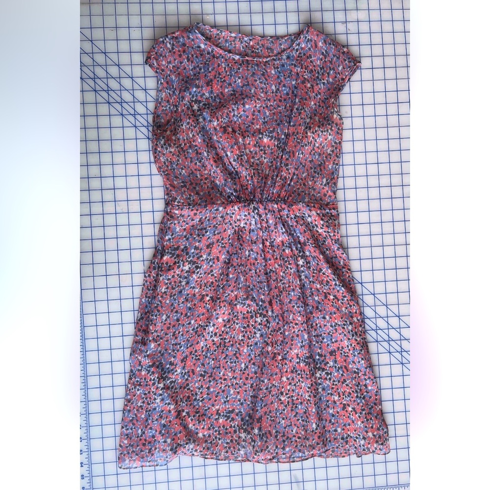 J. Crew Floral Midi Dress - Pink and Blue